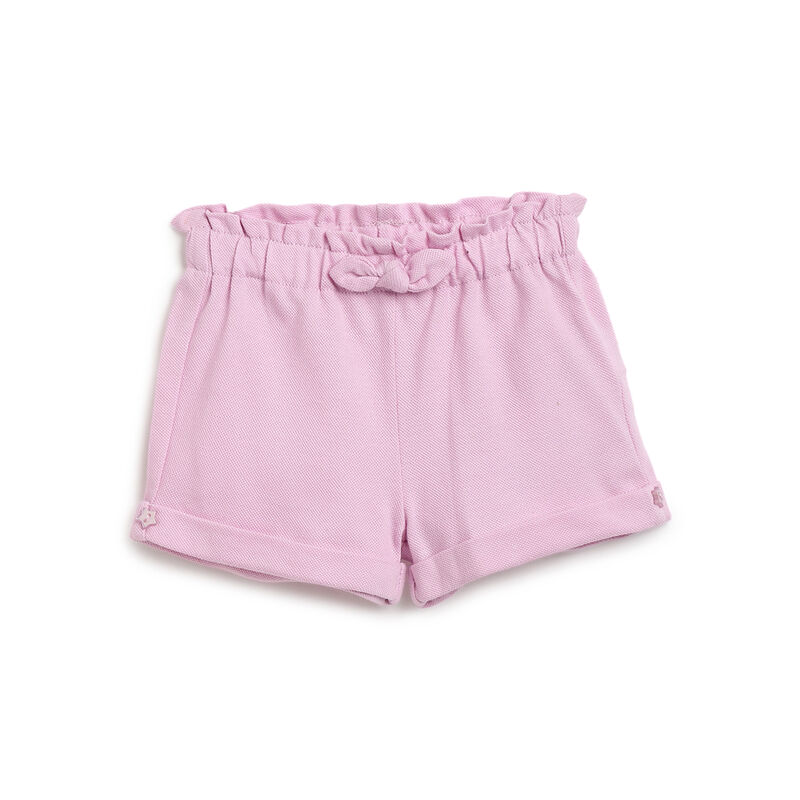 Girls Medium Pink Applique Outfit with Short Pants image number 2